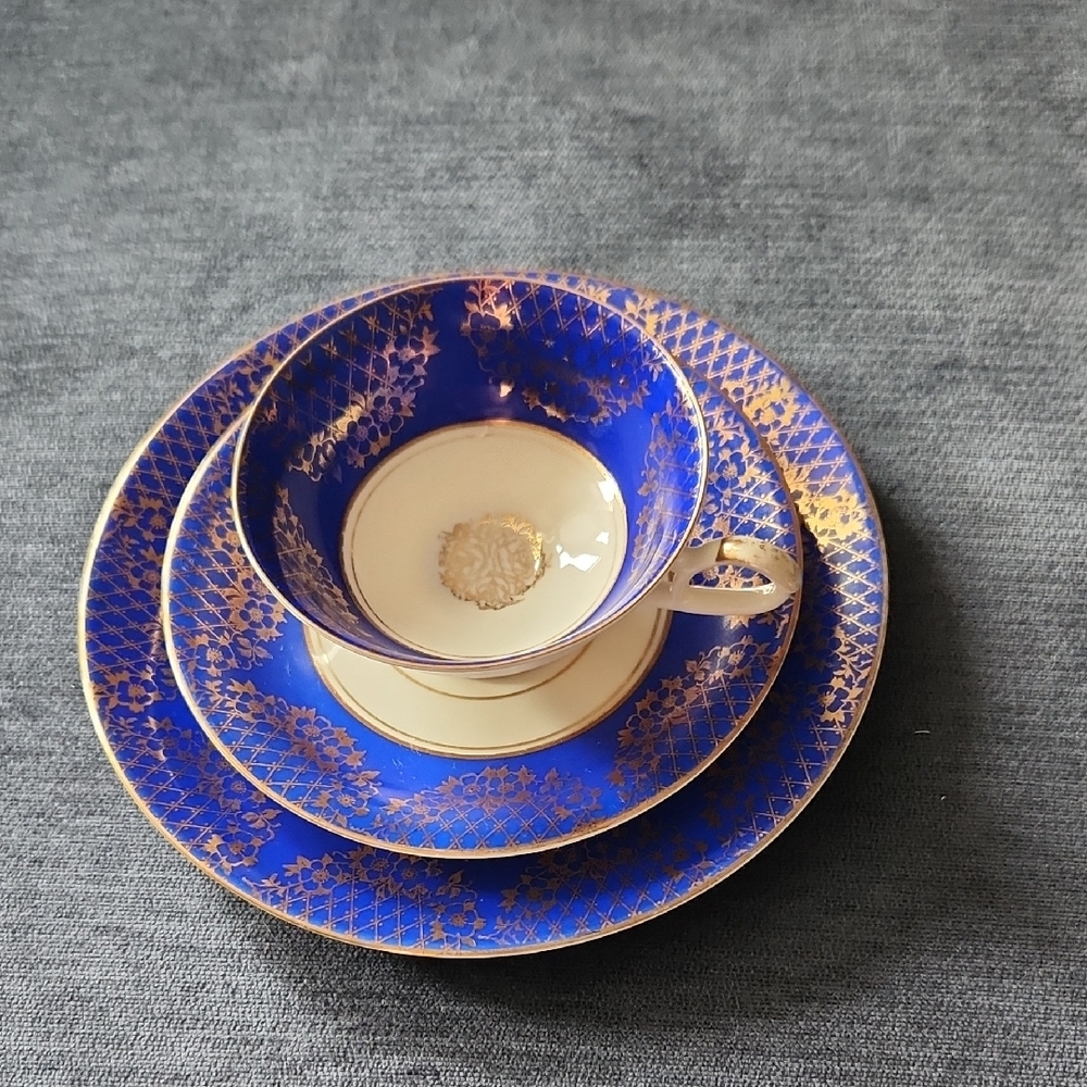 Alka Kunst Bavaria 3 Pc Cup, Sauser & Desert Plate Breakfast/lunch Set Vintage